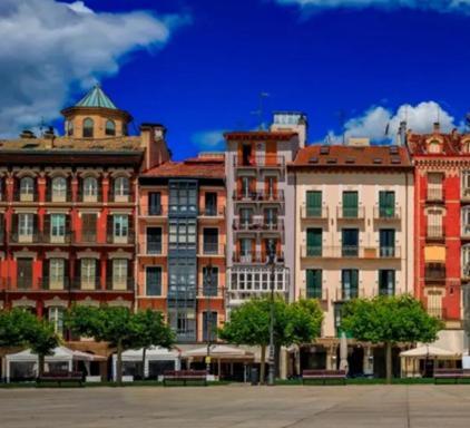 Centro Historico Exterior, Calle Nueva Dos Balcones Pamplona Dış mekan fotoğraf
